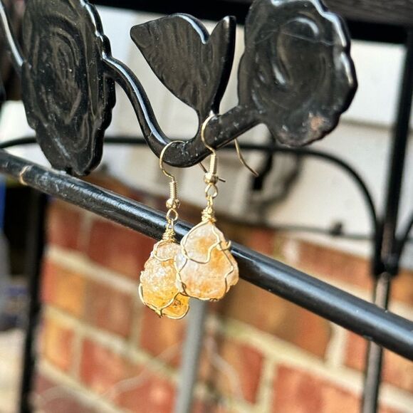 NIB Colors of Brazil Citrine Earrings in Goldtone 31.00 ctw - Picture 5 of 9